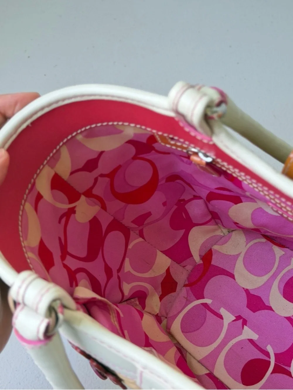 Y2K Coach Soho Straw Floral Basket Tote - Picture 13 of 16